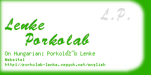 lenke porkolab business card
